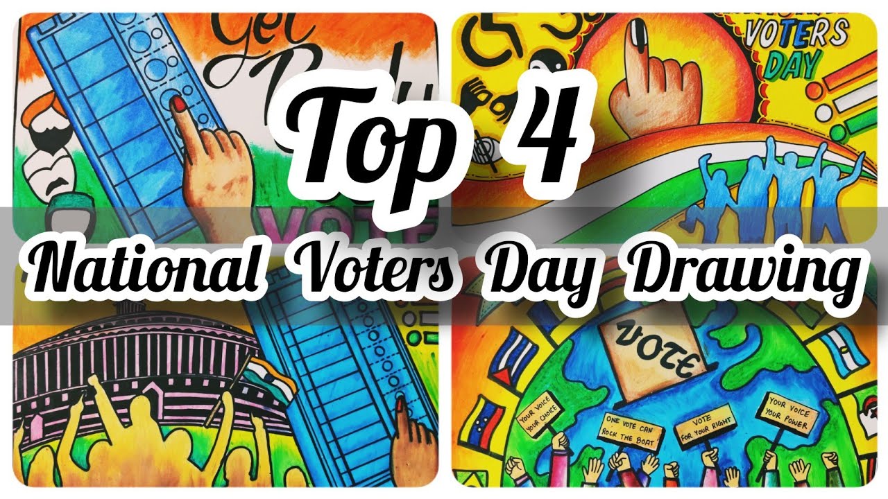 National voters day drawing/मतदाता जागरूकता ड्राइंग /voters awareness drawing/voter utsav