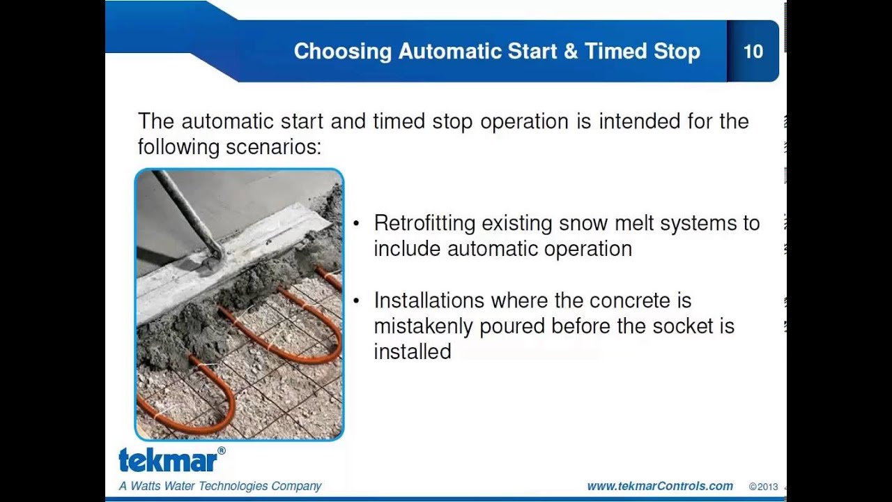 Segment 2: Snow Melting Control Options