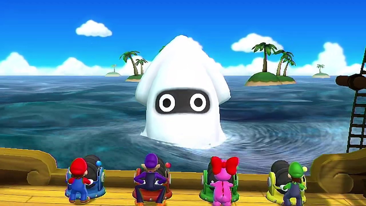 Mario Party 9 - Boss Battle Minigame - Blooper Barrage