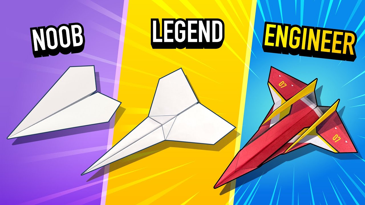 How to Make the BEST Paper Airplane at Each Level &mdash; Easy, Intermediate, Advanced