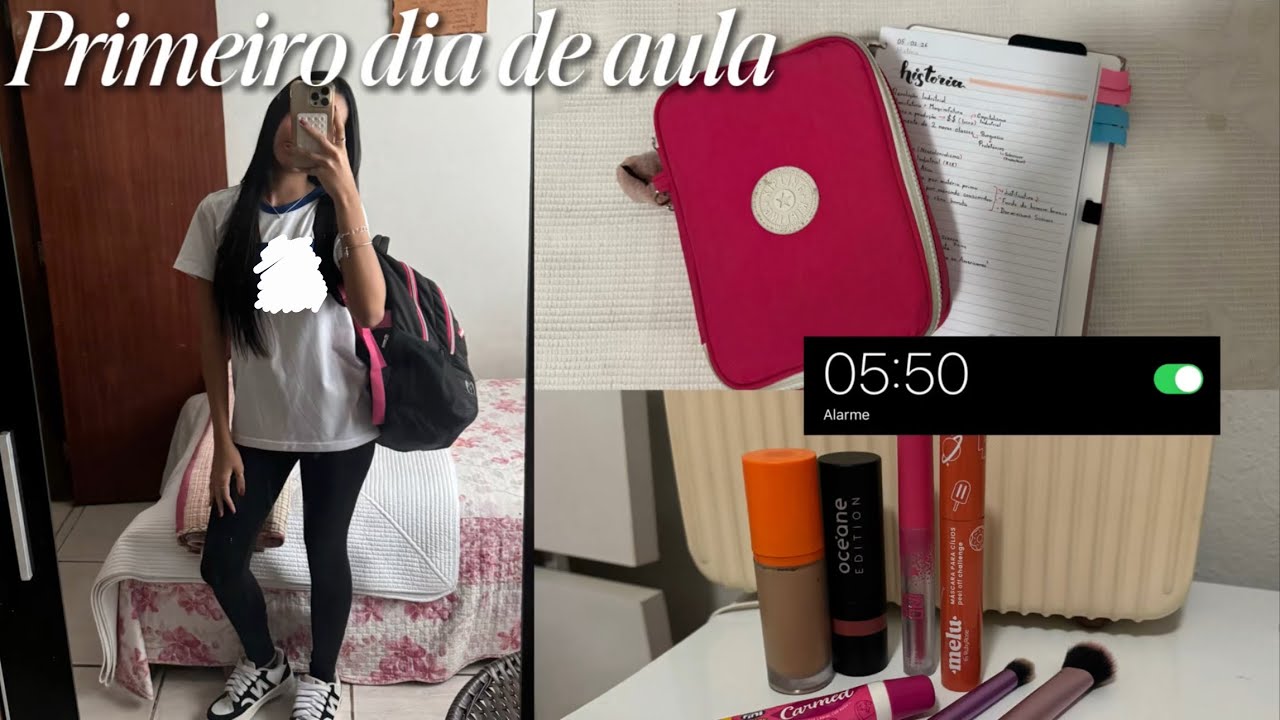 Meu Primeiro Dia de Aula 2026 🏫 | Vlog, Arrume - se comigo