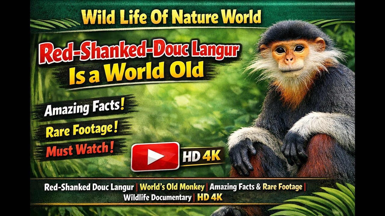 Red Shanked Douc Langur &ndash; World&rsquo;s Most Beautiful Monkey | Rare Facts & 4K Wildlife