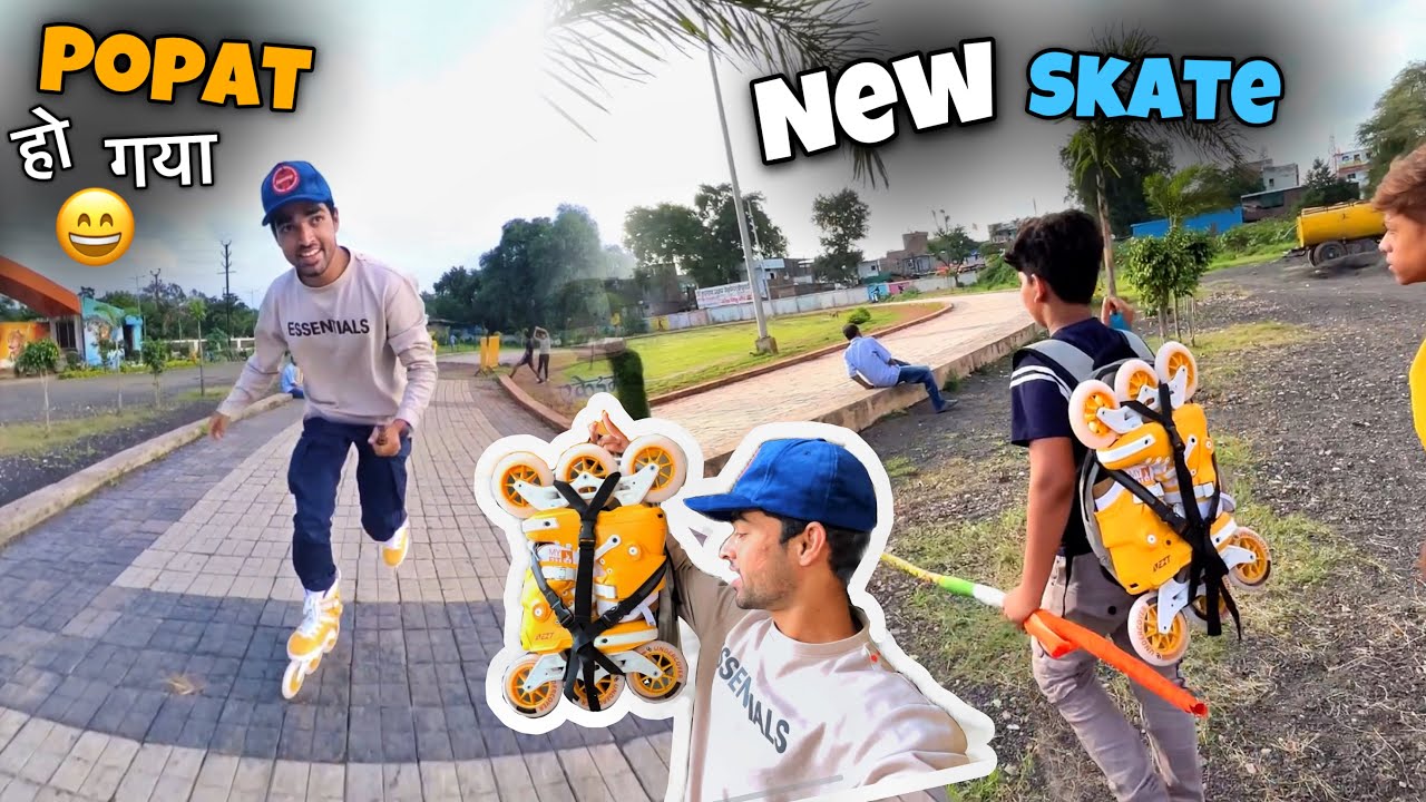 New Skates का Trial लेने गये ओर Popat ho gya 😄 // Vishal Skater
