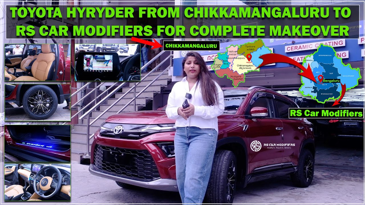 TOYOTA HYRYDER FROM CHIKKAMANGALURU TO RS CAR MODIFIERS FOR COMPLETE MAKEOVER @rscarmodifiers