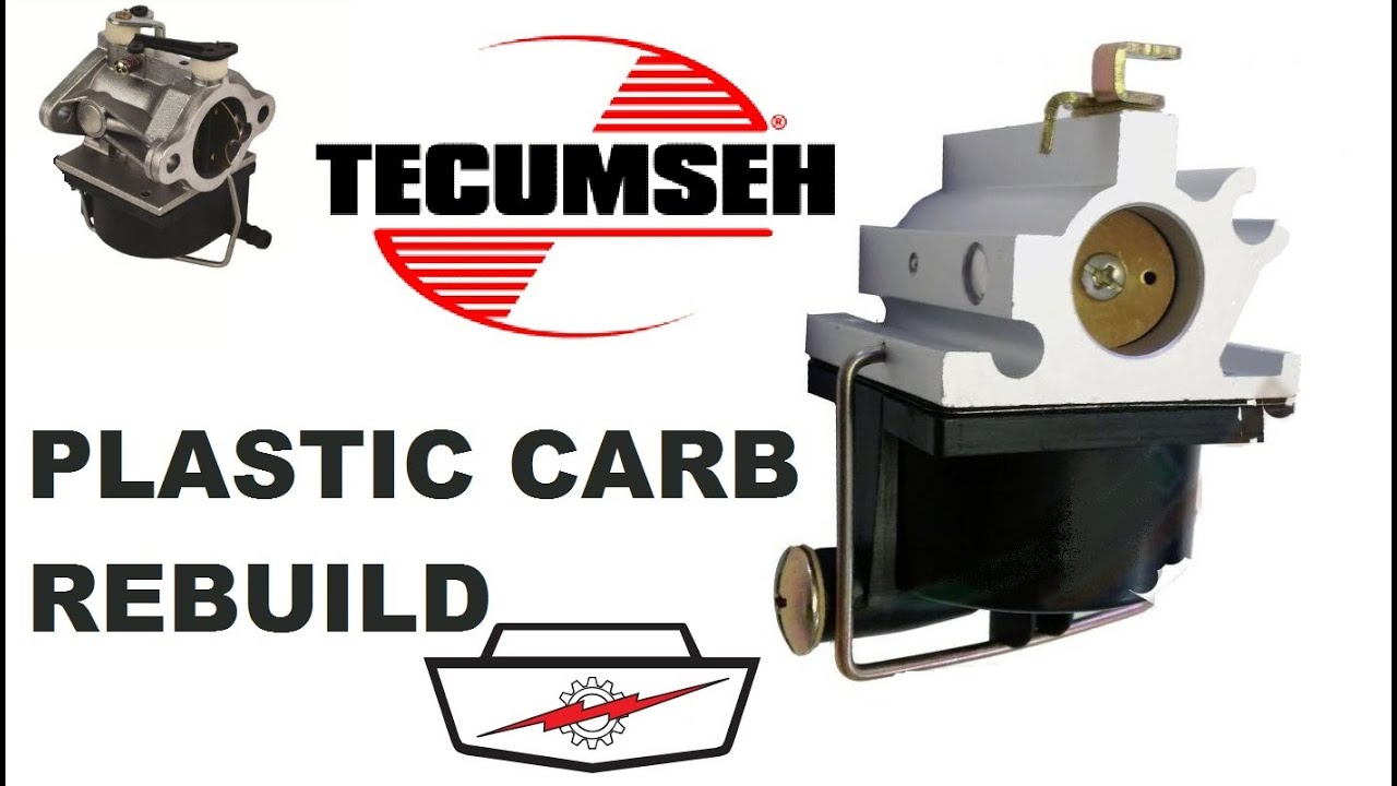 Tecumseh PLASTIC BOWL machined mower carb rebuild part 2