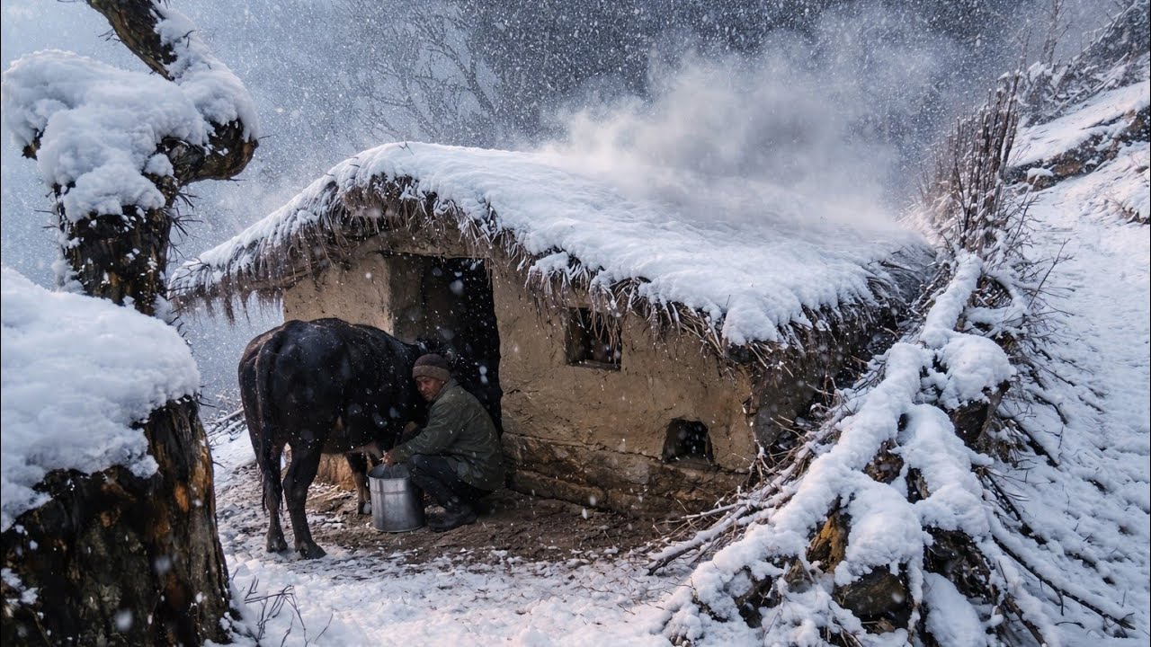 Best Life In A Himalayan Village | During The Snowfall | Most Relaxing | Village Documentary Video |