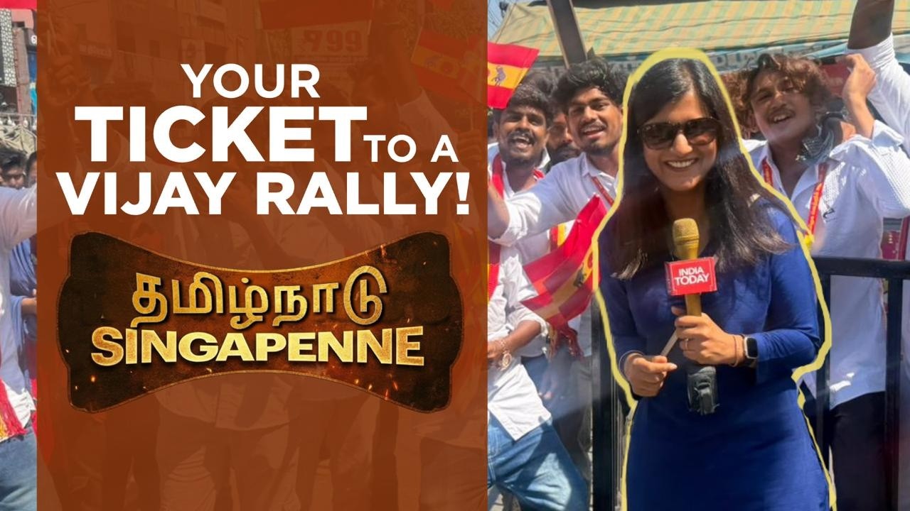 Watch: TVK Chief Vijay's Mega Election Rally Sparks Crowd Frenzy Amid Extreme Heat In Tamil Nadu