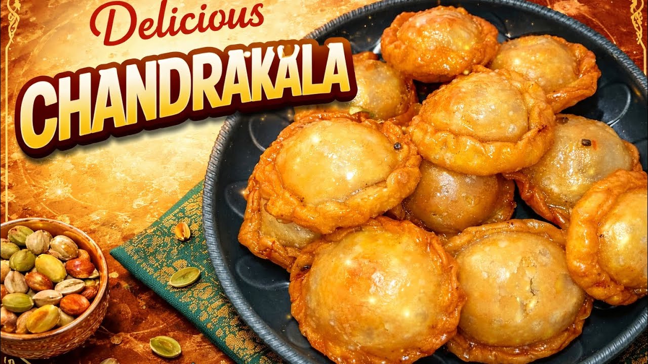 How to make Chandrakala mithaai || घर पर कैसे बनाएंचंद्रकला मिठाई || 