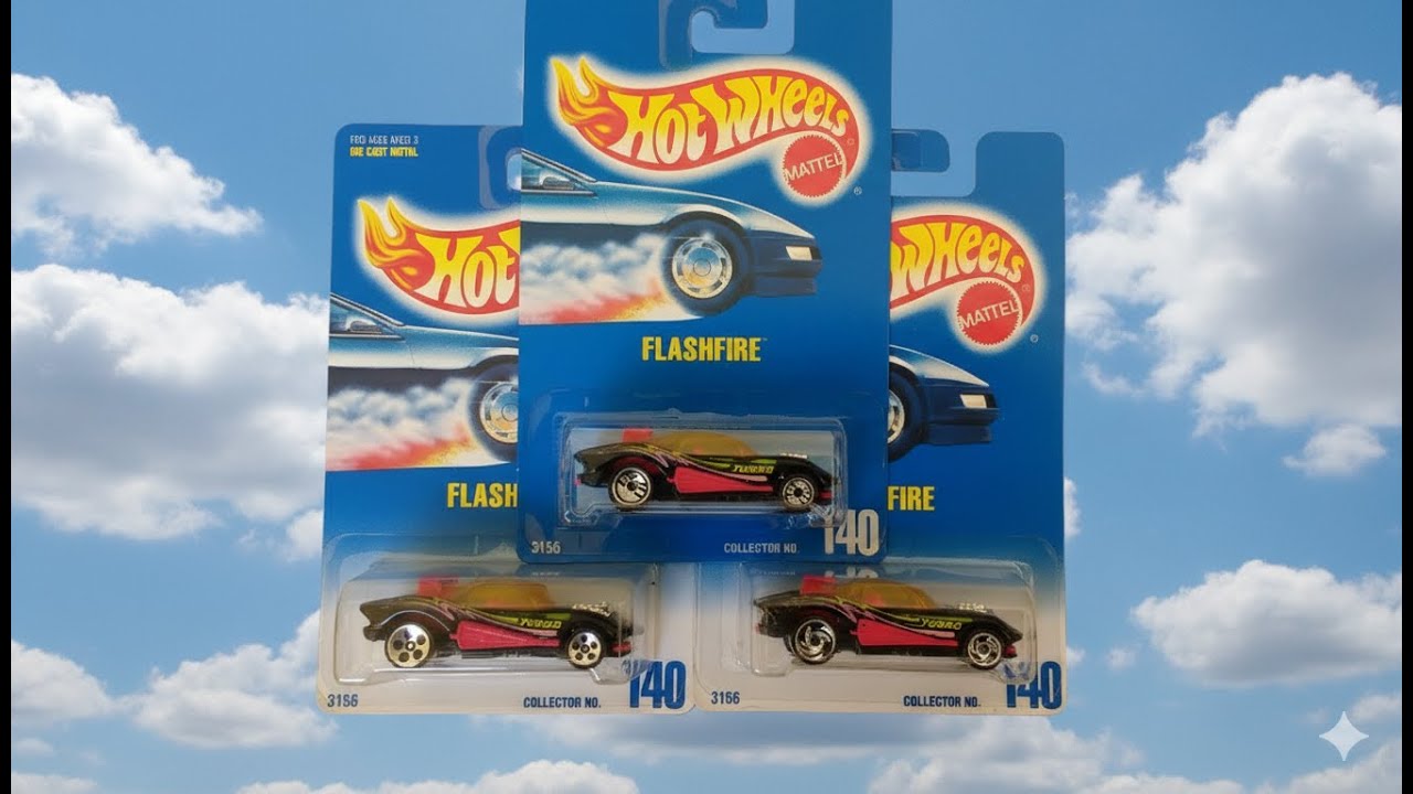 Flashfire 1991 Hot Wheels variantes Vintage en Blister con rines ultra hots #hotwheels #mattel #007