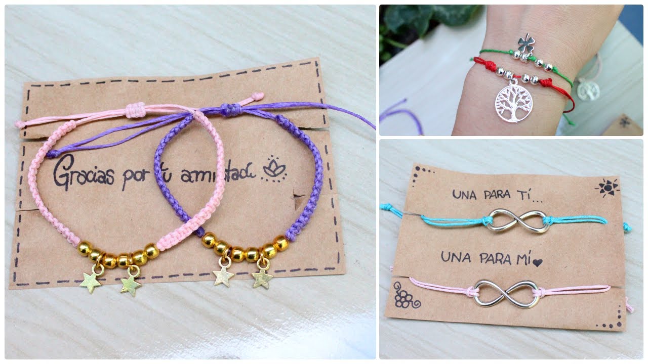 Pulseras fáciles para usar en pareja DIY ❤️ Brazaletes de amistad
