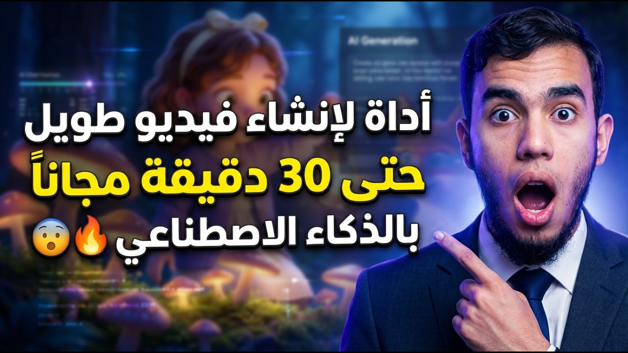 اداة لانشاء فيديوهات طويلة حتى ل 30 دقيقة بالذكاء الاصطناعي مجانا 😍🔥