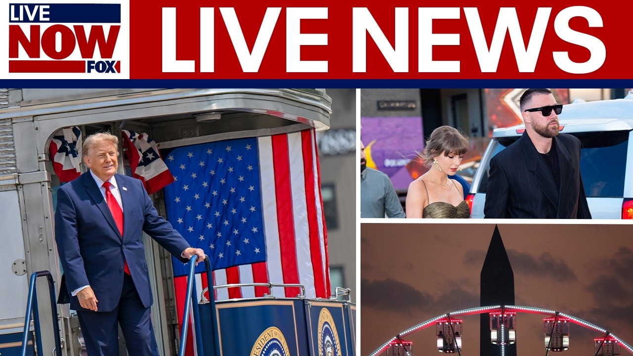LIVE: Trump Mount Rushmore remarks, Taylor Swift wedding, Middle East latest, America 250 & more