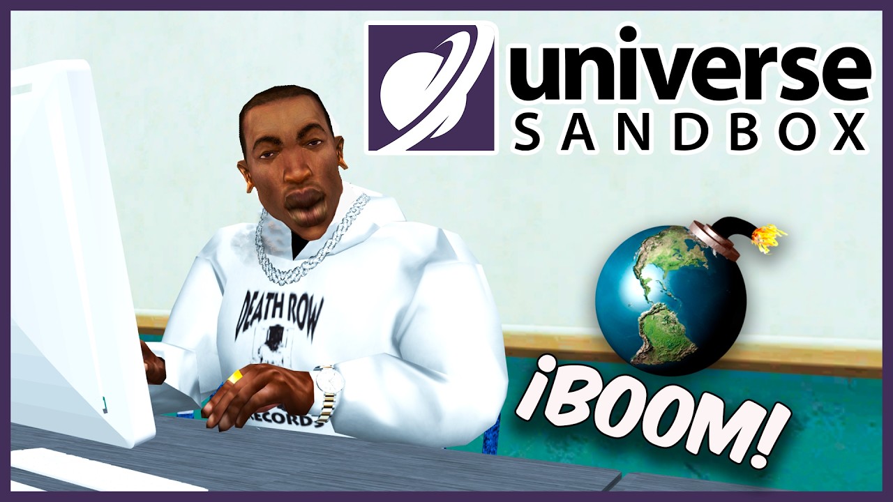 CJ Juega Universe Sandbox - GTA San Andreas Loquendo