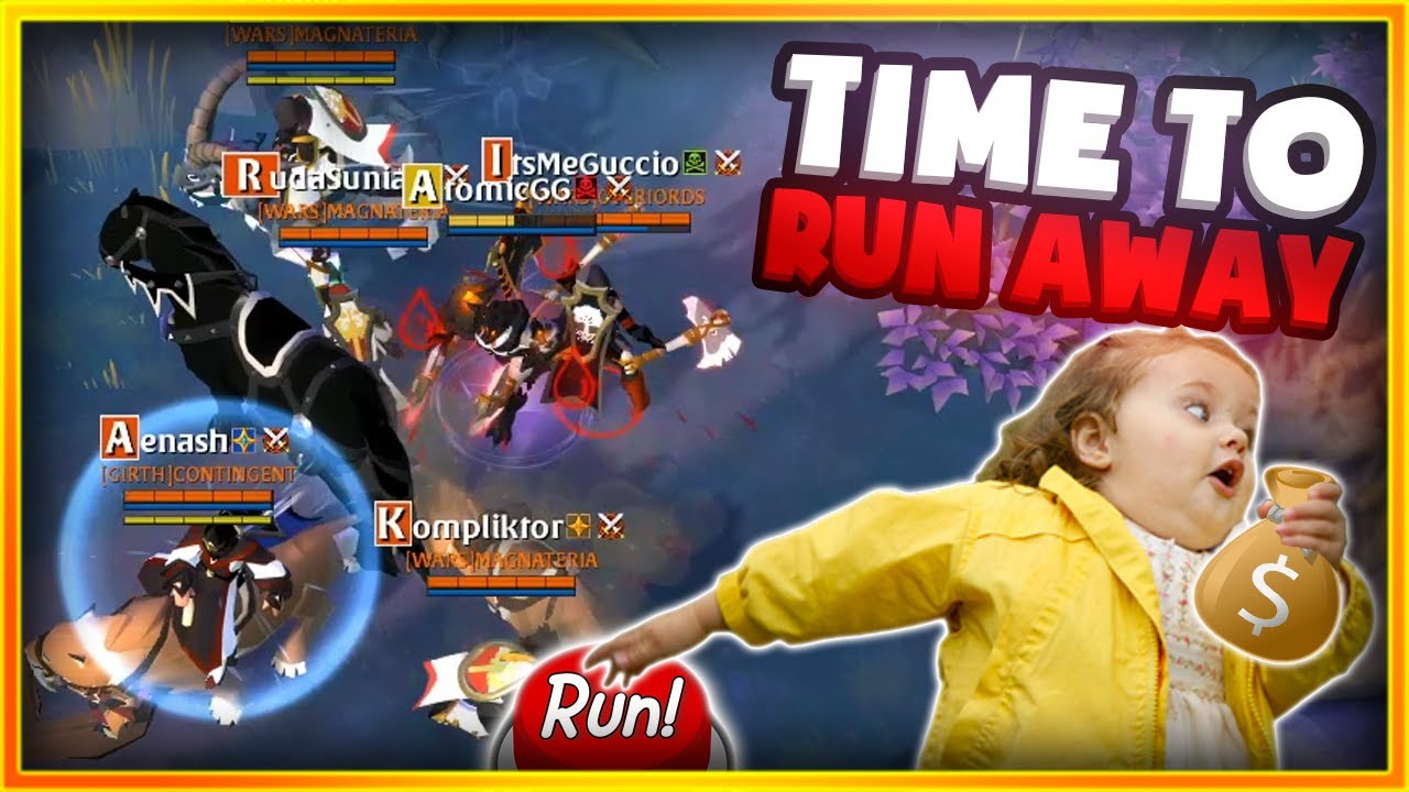 🏃&zwj;♂️ 5 MINUTES OF FUN 🧠 RUNNING AWAY FROM GROUPS & GANKSQUADS 🏃&zwj;♂️ | ALBION ONLINE 🏹
