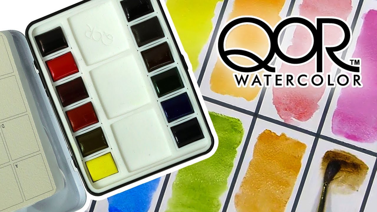 Unbox & Swatch - QoR Watercolor Mini Half-Pan Set of 12