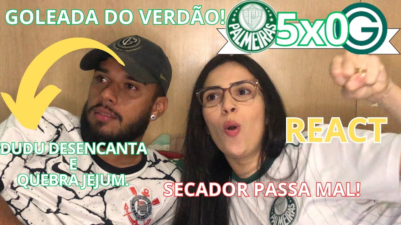 REACT PALMEIRAS 5x0 GOIÁS | GOLEADA DO VERDÃO|Palmeiras Implacável💥DUDU QUEBRA JEJUM AMIGOS #react