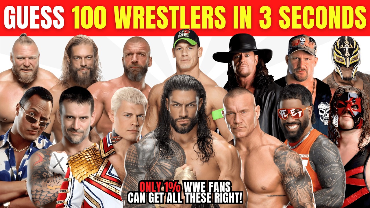 Can You Guess 100 WWE Wrestlers in 3 Seconds? | Ultimate WWE Speed Quiz