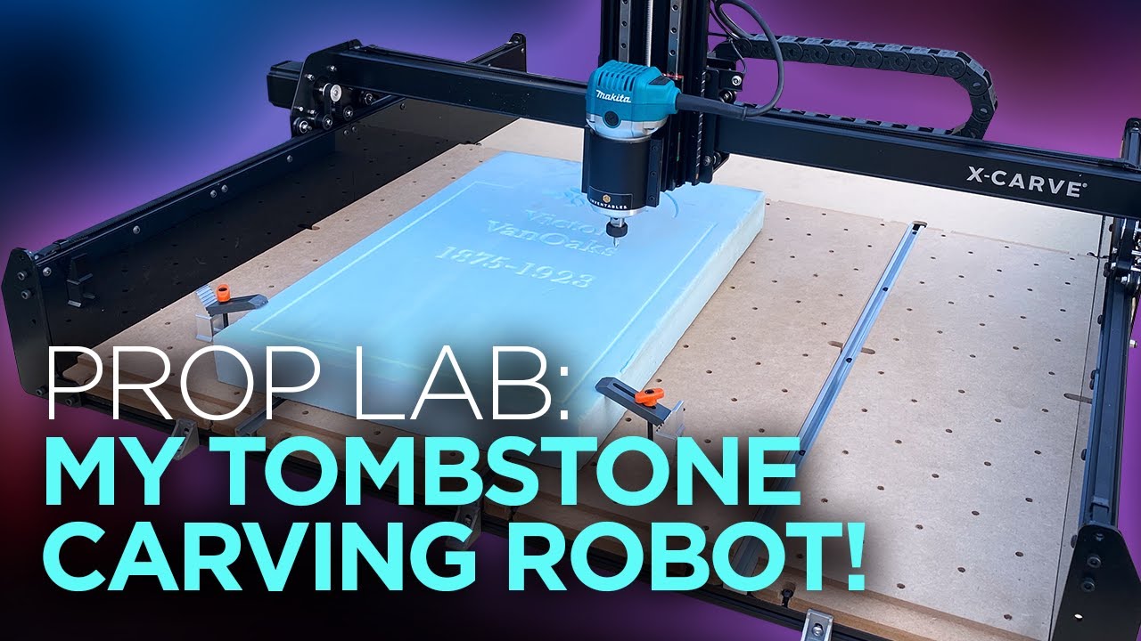 Carving Halloween Tombstones with a Robot?!