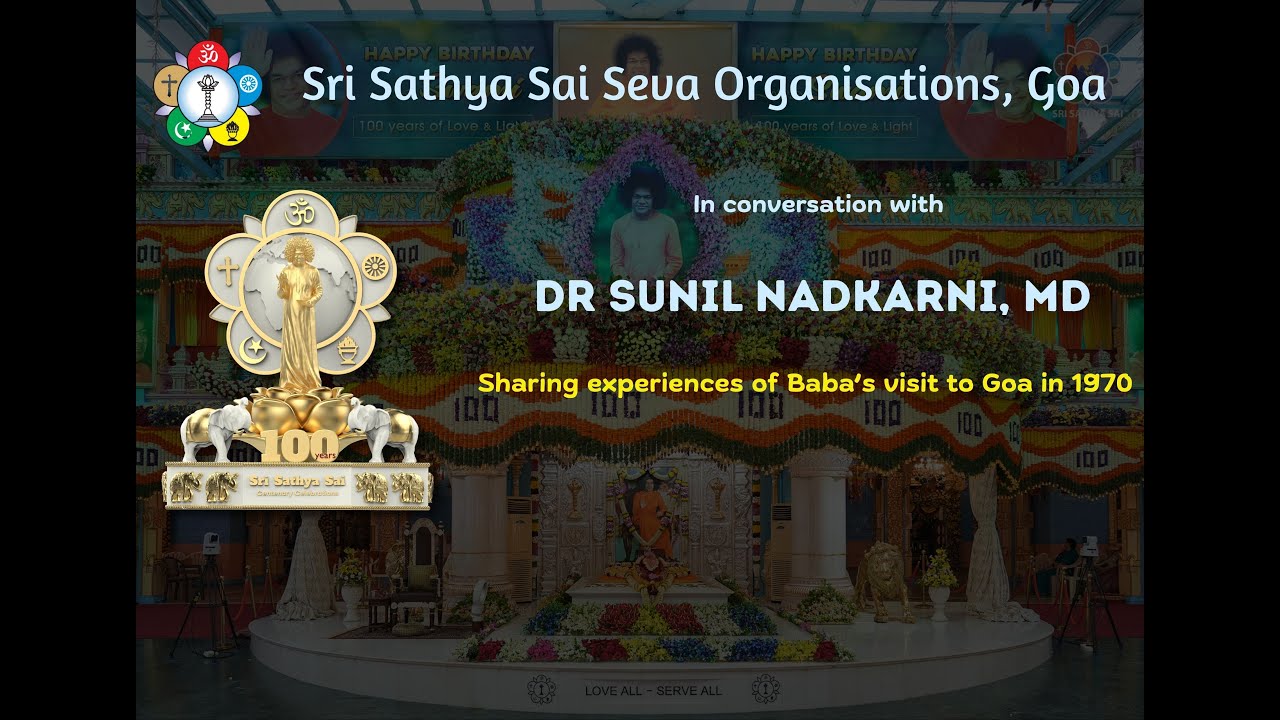 Dr Sunil Nadkarni narrating experiences during Sai Bab visit to Goa