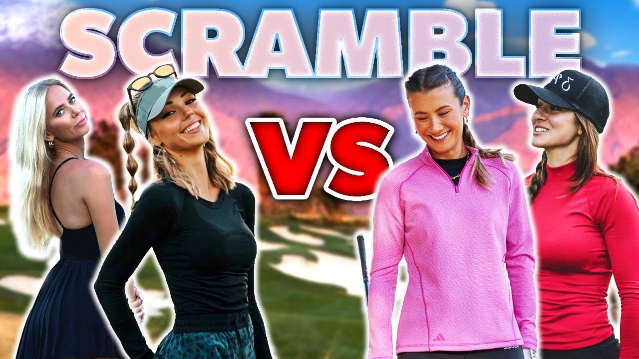 2v2 Golf SCRAMBLE | Mia Baker & Karol VS Claire Hogle & Sarah | WHO WILL WIN? | Rams Hill Golf Club