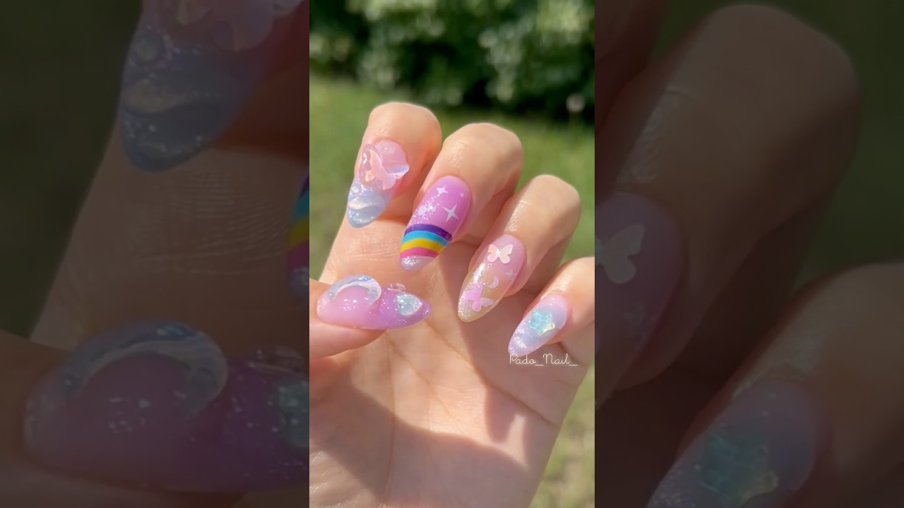 Pastel Rainbow Nails 🌈 ✨ 