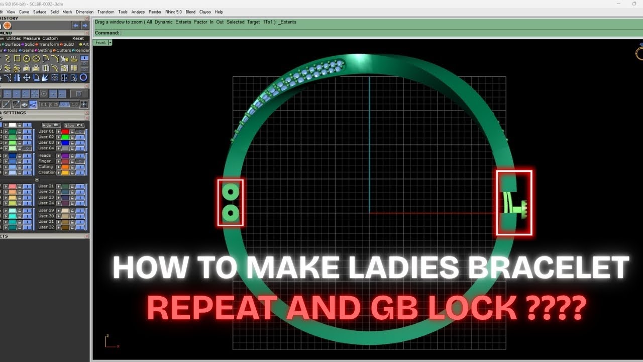 How To Make Ladies Bracelet GB Lock |  Braclet Mein GB Lock Kaise Banaye ??? [ Crystal Institute ]