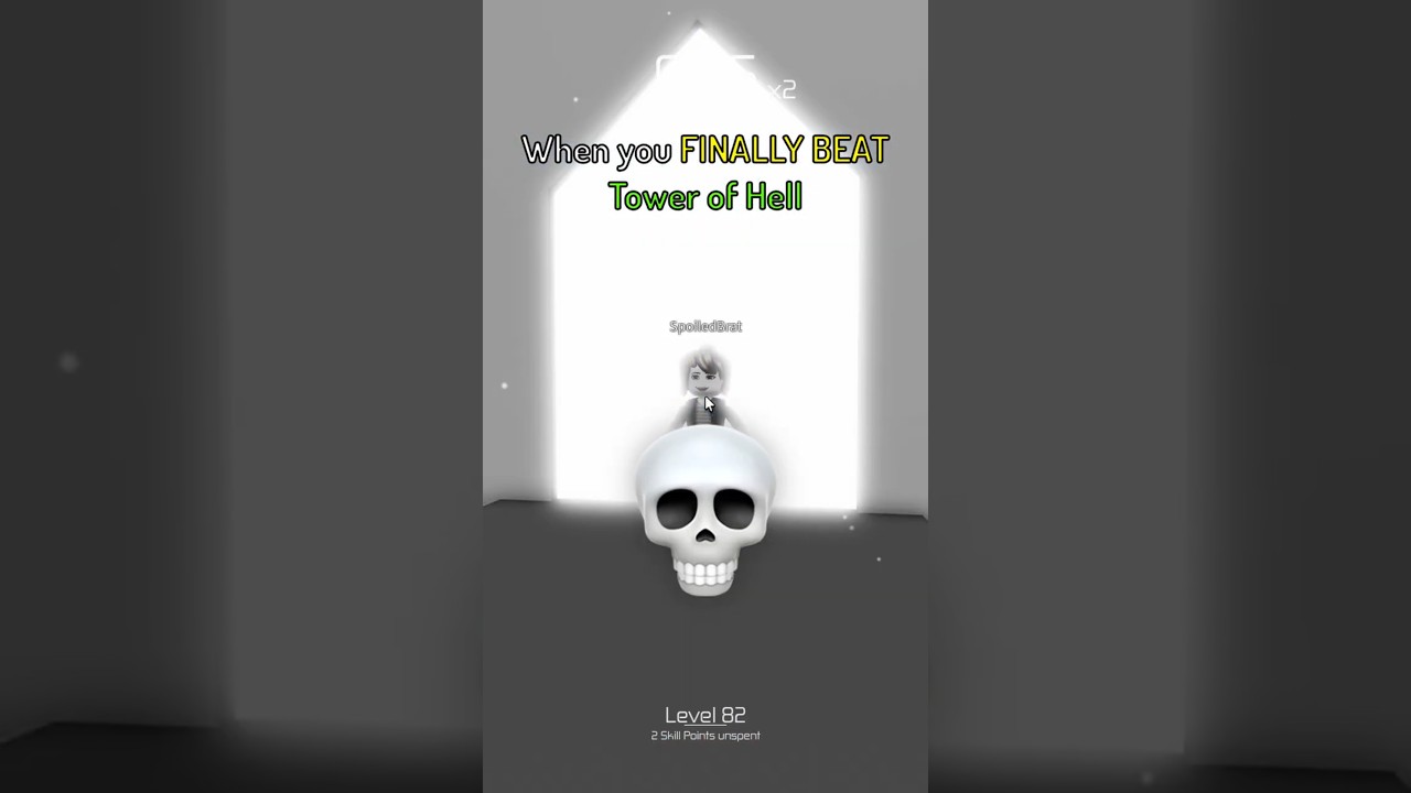 when you FINALLY beat Tower of Hell.. 😭&hearts;💔