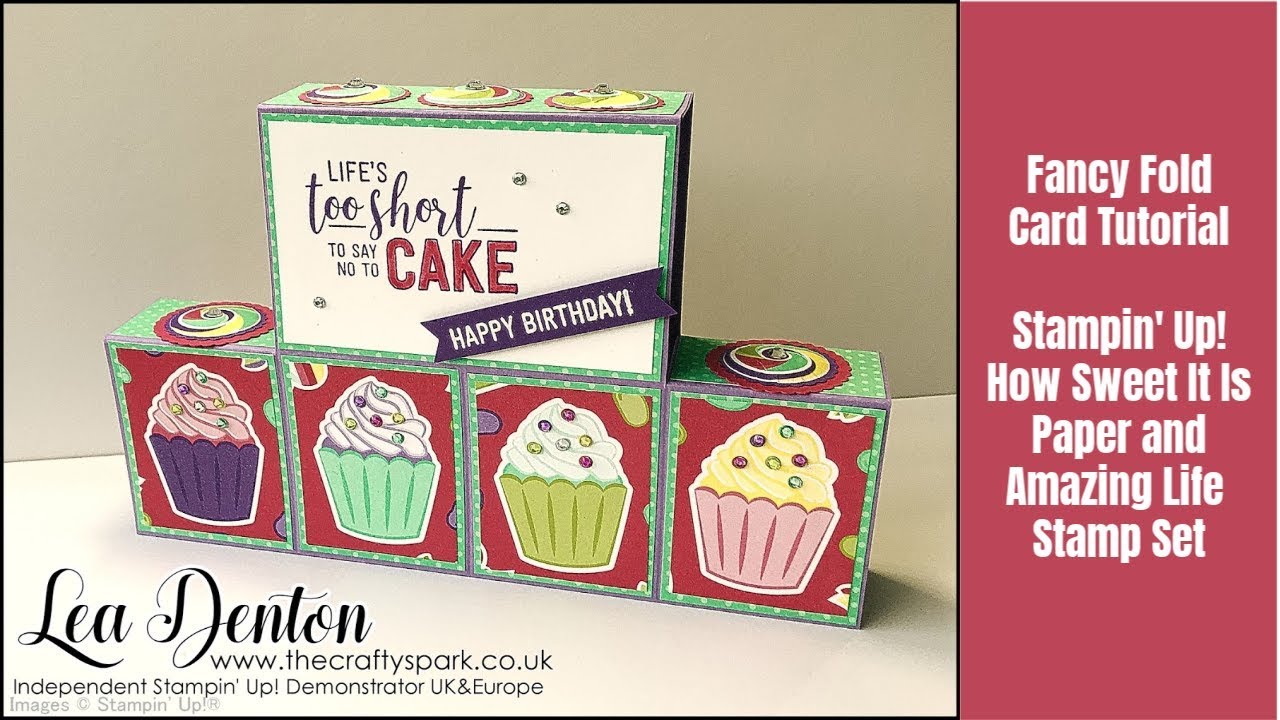Fancy Fold Block Card Tutorial - How Sweet It Is + Amazing Life Stampin' Up!