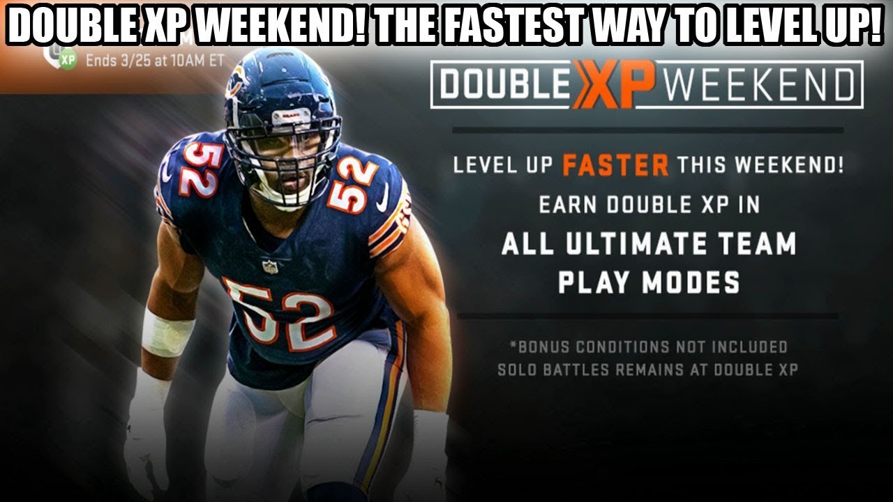 DOUBLE XP WEEKEND! THE FASTEST WAY TO GET TO MAX MUT LEVEL 80! | MADDEN 19 ULTIMATE TEAM