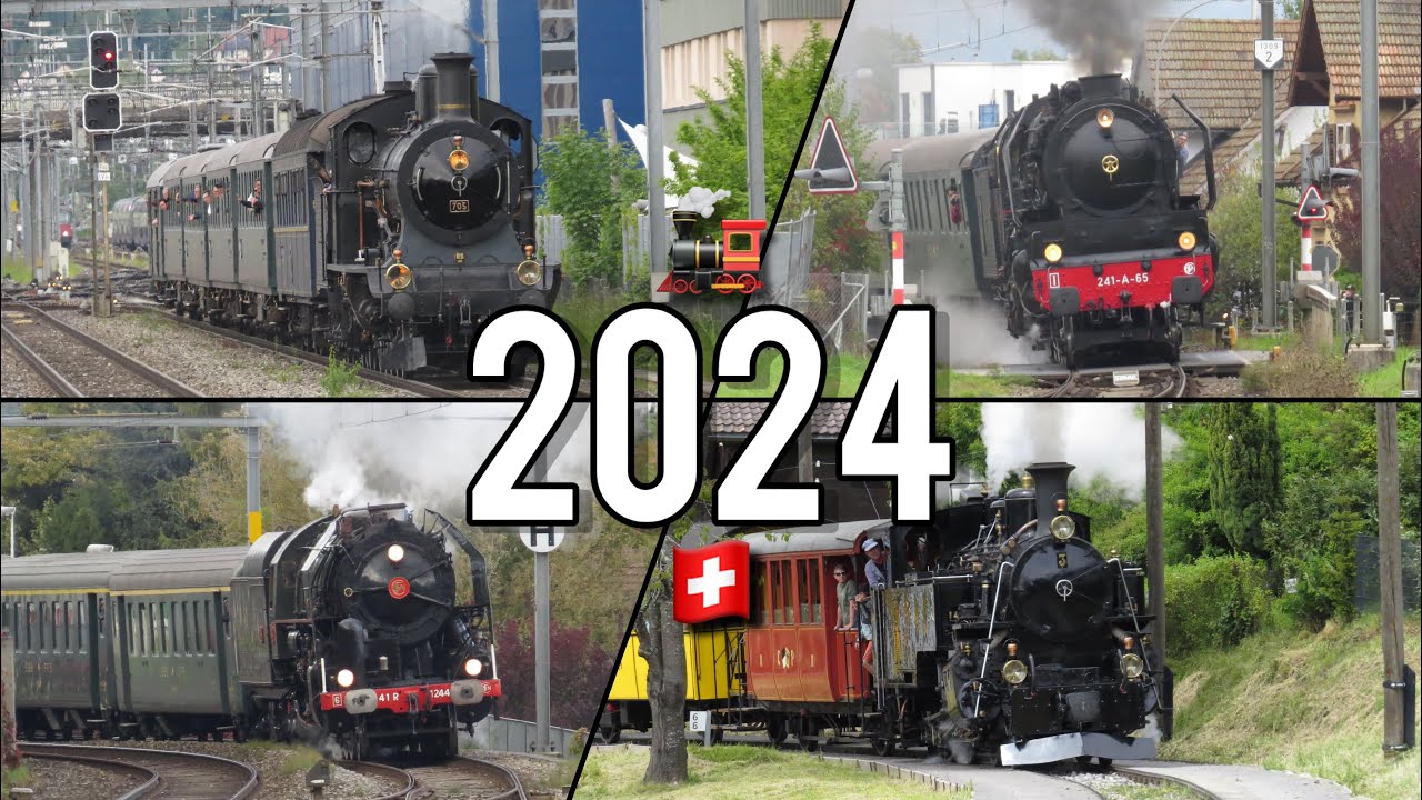Паровозы в Швейцарии 2024 - взгляд назад на путешествия под полным парами | SwissRails