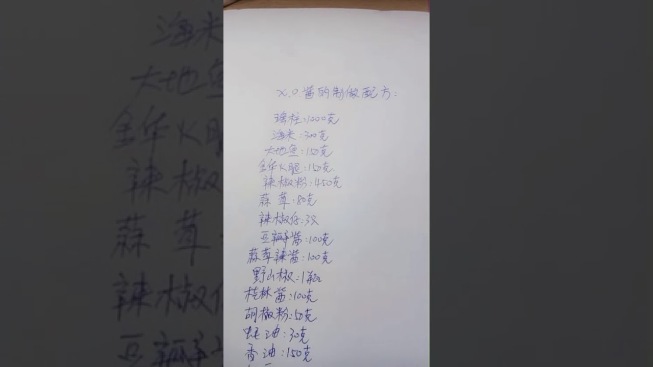 x o酱的制做配方来了&hellip;&hellip;看看吧！