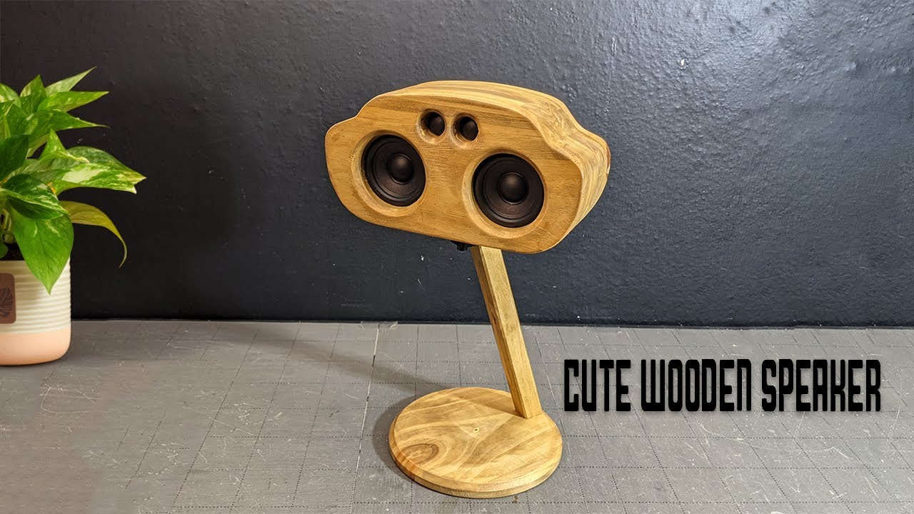 I Made a Cute Wooden Speaker That Looks Like a Robot