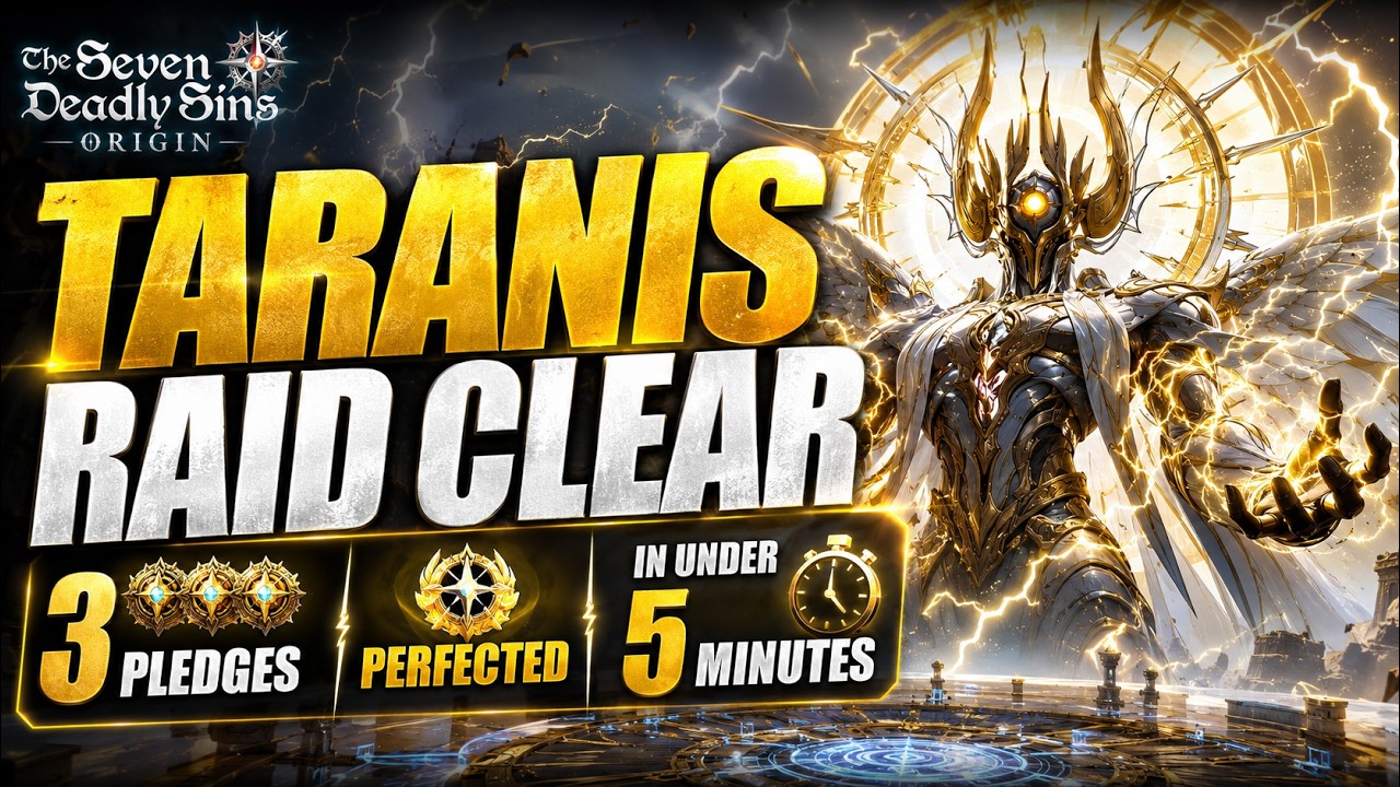 The Seven Deadly Sins: Origin 5 Man Taranis 3 Pledges Raid Clear (in under 5 min.)