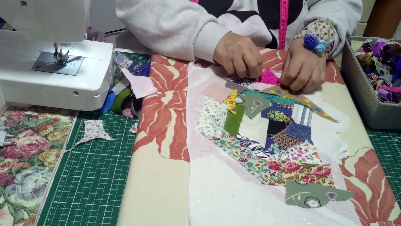 Aprovechando los retazos mas pequeños, hacemos una tela nueva preciosa y original