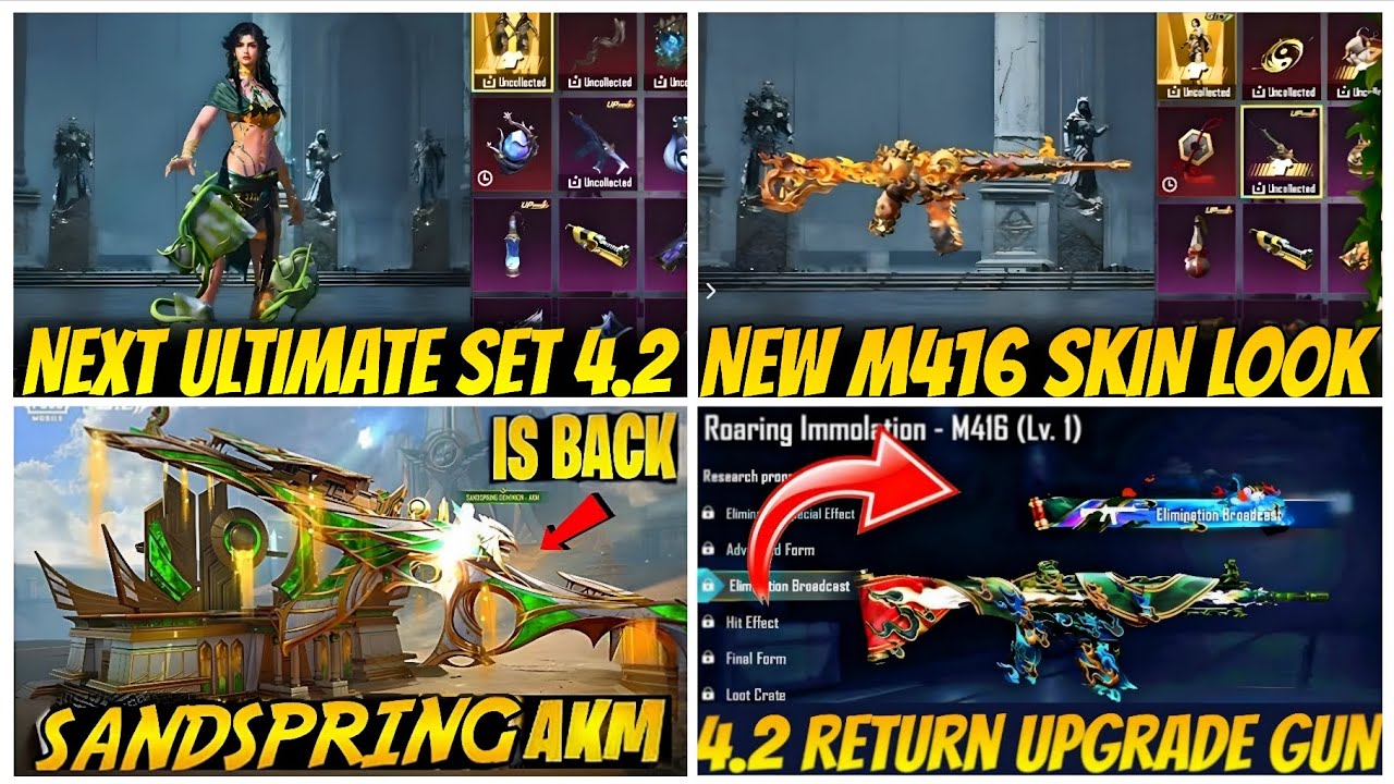 OMG😱NEXT ULTIMATE SET 4.2 LEAKS😍| NEW M416 SKIN BGMI | NEXT PRE ORDER EVENT🔥| TIGER M416 RETURN BGMI