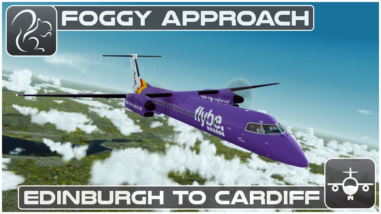 [P3D] Foggy Approach - Dash 8 Q400 Shared Cockpit (EGPH-EGFF)