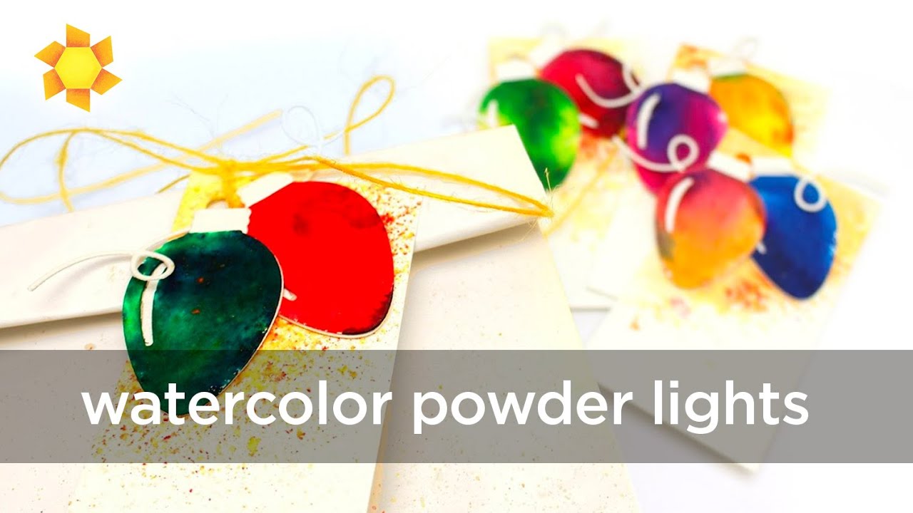 24 Tags of Christmas 2016: Brusho Christmas Lights tags