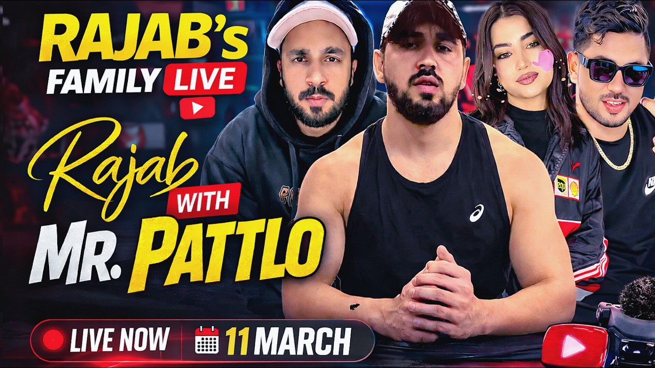 RAJAB'S FAMILY LIVE 🔥 PK Battles , Rajab Live with Mr Pattlo | Huge Gifting & Non-Stop Fun, 😍11March