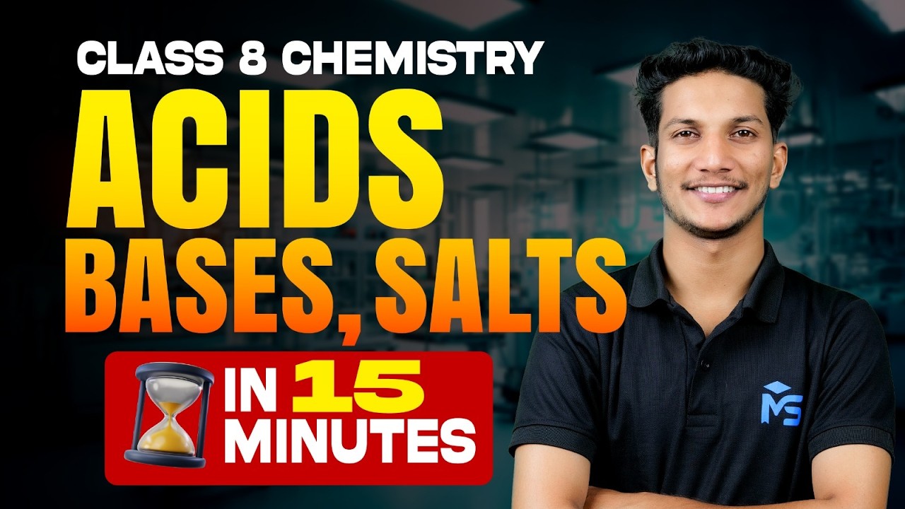 CLASS 8 Annual Exam 2026 | Chemistry Acids Bases, Salts In 15 Minutes | MS SOLUTIONS