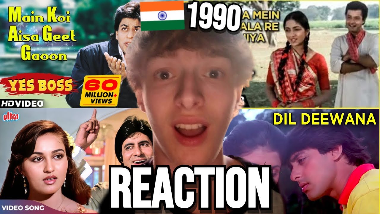 Belgian Reacts to 90’s Golden Era Bollywood Classics 🇮🇳 – First Time Hearing These!?