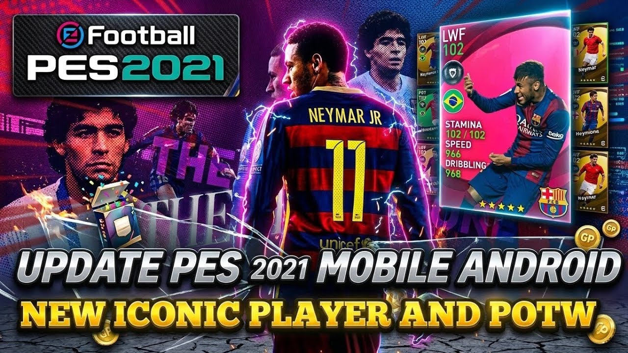NEW UPDATE ICONIC MOMENT AND POTW PES 2021 MOBILE OFFLINE ANDROID