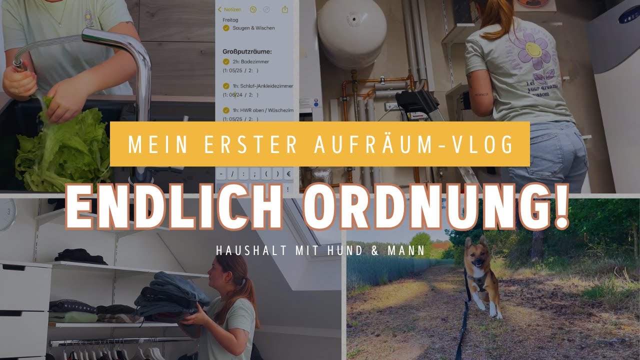 VLOG | XXL Putzmotivation - Deep Clean Ankleidezimmer & HWR | Clean with me deutsch