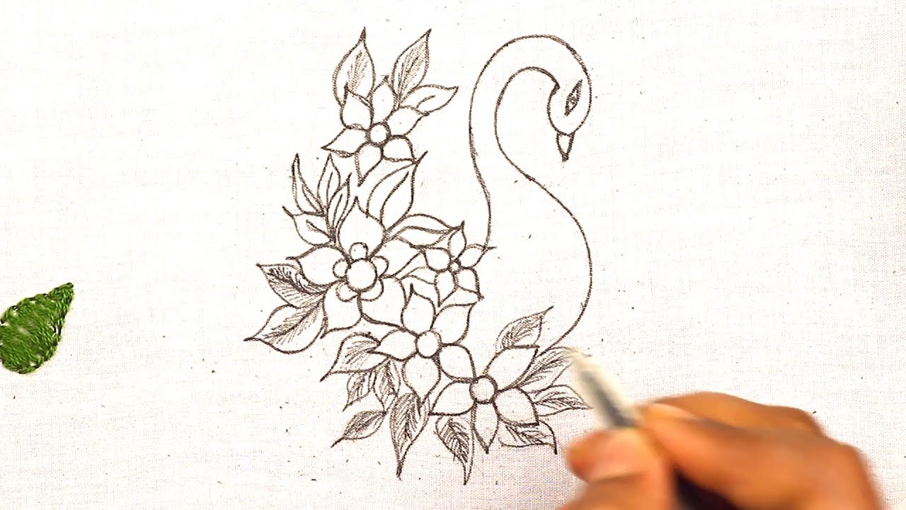 Easy Method To Draw a Duck | Amazing Duck Drawing | Drawing of Duck Pattern for embroidery works