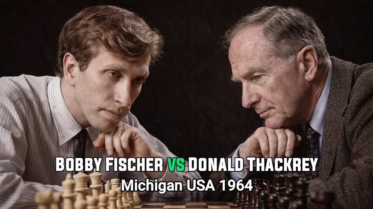 Bobby Fischer vs Donald Thackrey. Michigan, USA 1964