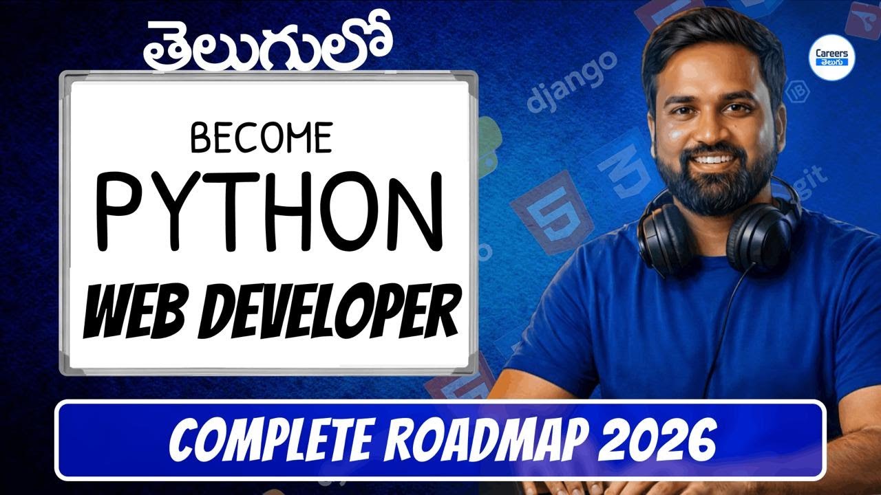 Python Web Development Roadmap 2026 in Telugu | Python, HTML, CSS, JS, Django & SQL | Mohan KTK