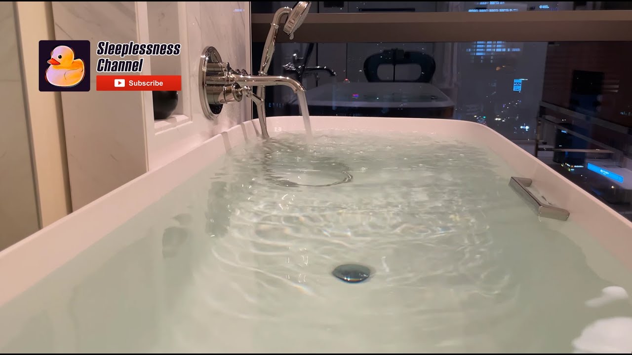 ASMR | Bath Filling Sounds - No Talking - for Sleeplessness (53mins)