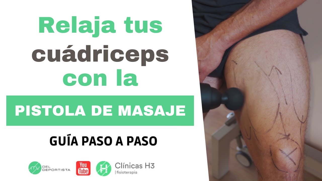 Cómo usar PISTOLA de MASAJE muscular para RELAJAR los CUADRICEPS 💚