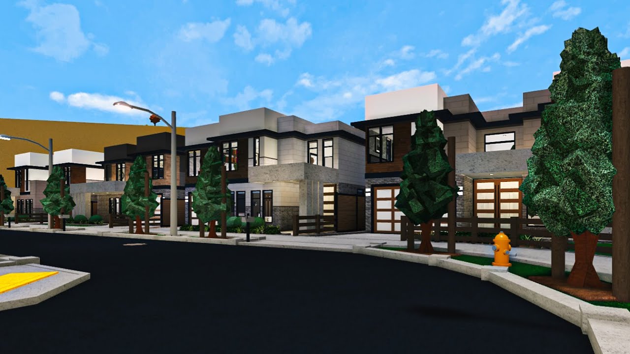 Bloxburg: Modern Neighborhood SpeedBuild | ROBLOX Bloxburg | 1.6M