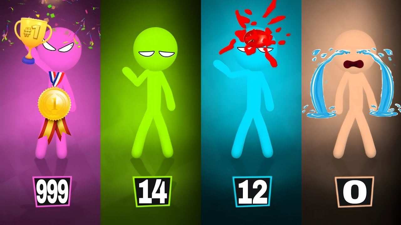 Stickman Party - Tournament Mode 1 23 4 Players Random - MiniGames Gameplay - New Update