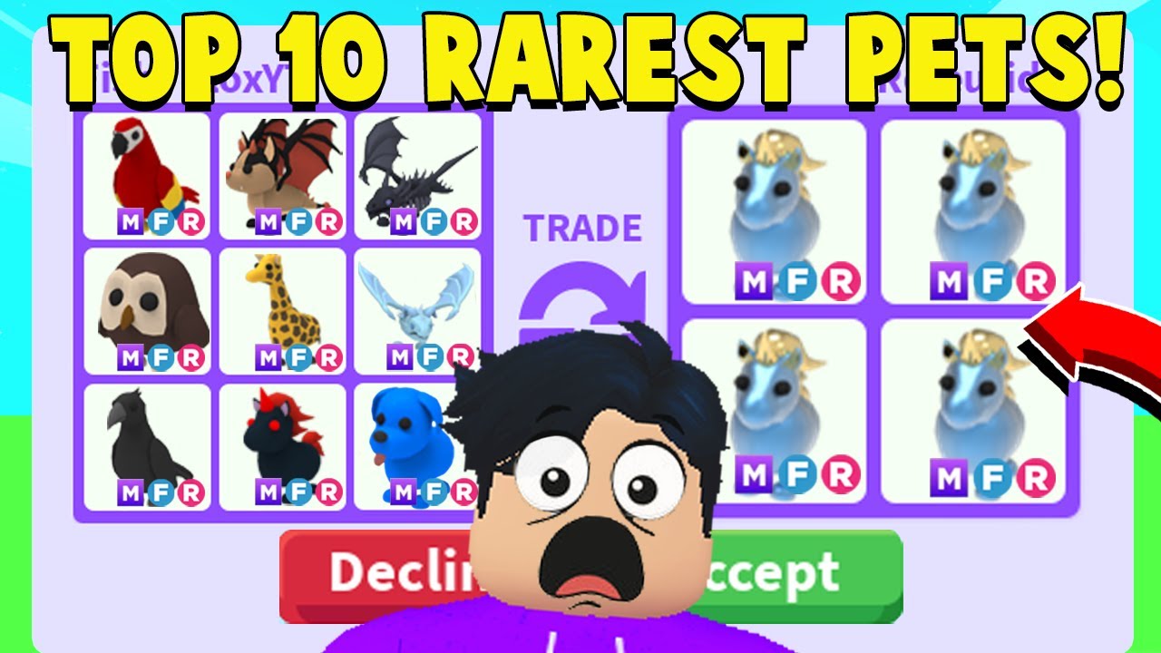 I Traded The 10 RAREST Pets In Adopt Me! (BEST TRADES EVER)
